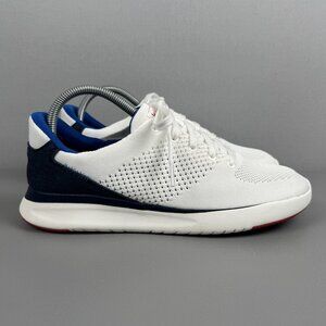 Kizik Lima Liberty Sneakers Shoes Hands Free Step In Women 9.5 Men 8 White Blue